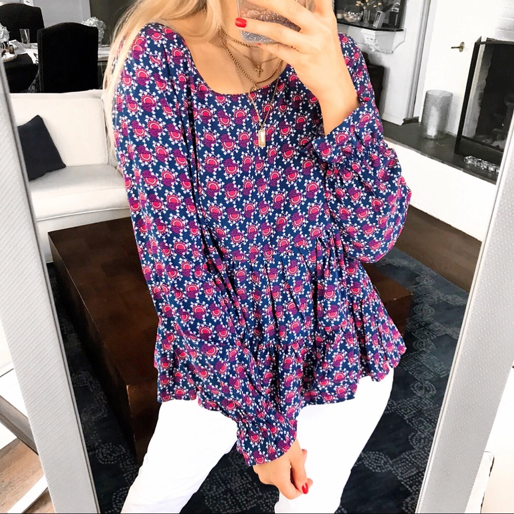 💗 JANE AND DELANCEY BLUE PINK RUFFLE SKIRT!